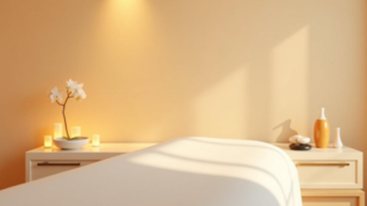 Bilik facial yang tenang dan berinspirasikan spa