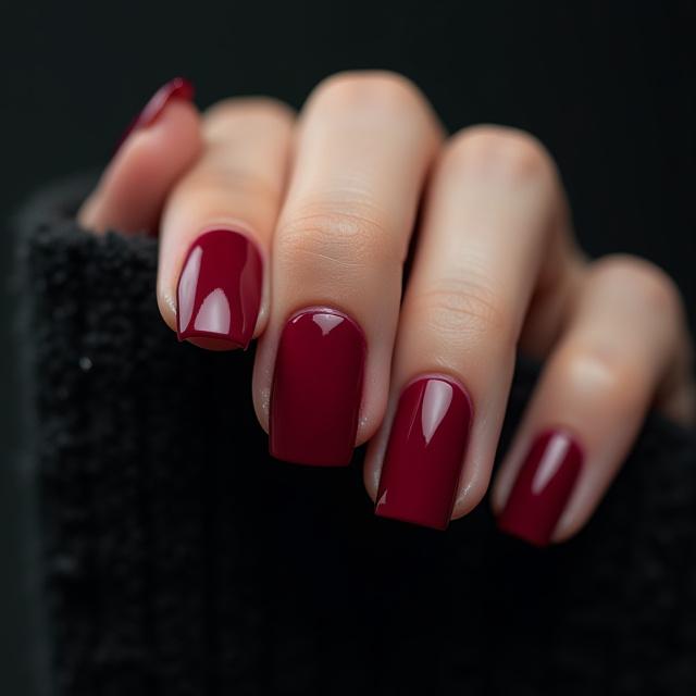 Close-up kuku dengan cat kuku warna terang dan berani