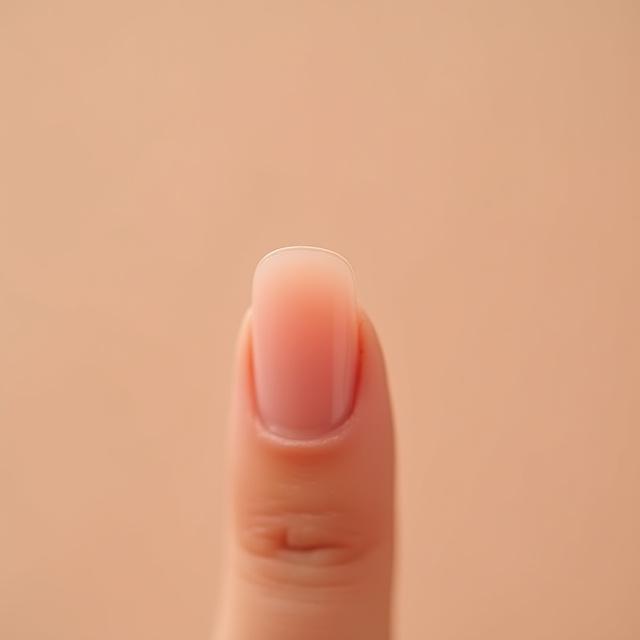 Close-up manikur minimalis dengan warna natural