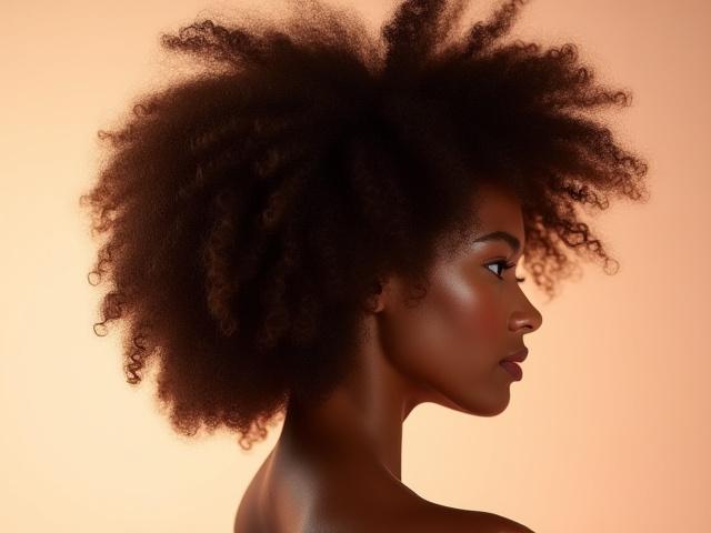 Rambut kerinting semula jadi yang terdefinisi dan bervolume